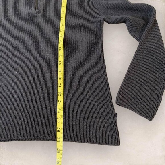 American Eagle 1/4 Zip Sweater Men’s Size Large Green Cotton Pullover Outdoors - Picture 3 of 5